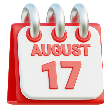 August 17th  3D Icon