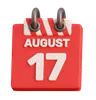 August 17th Calendar