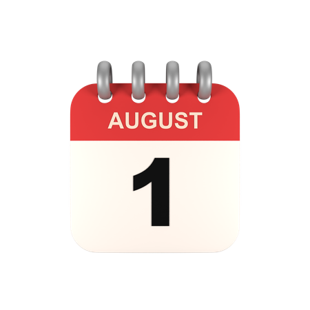 August  3D Icon