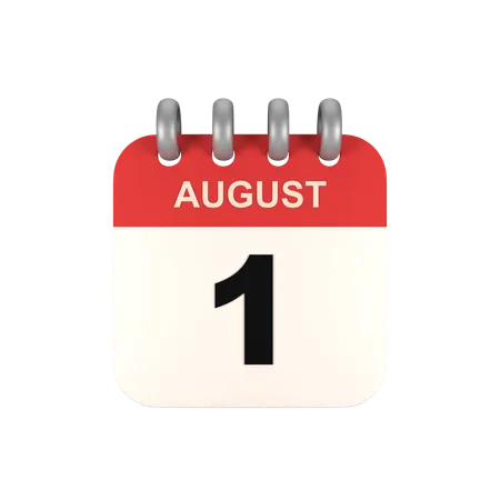 August  3D Icon