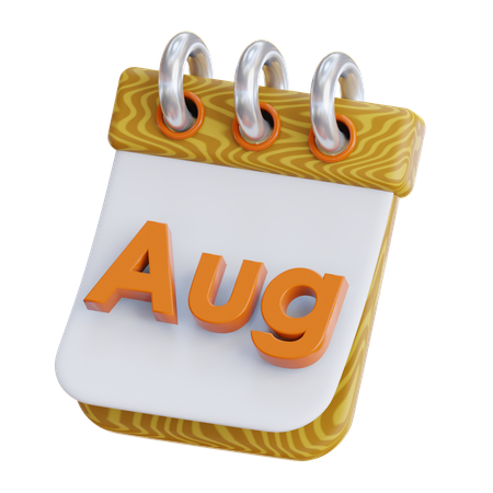 August  3D Icon