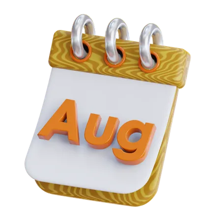 August  3D Icon