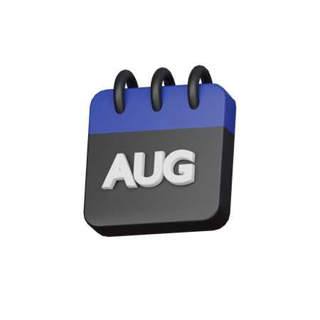 August  3D Icon