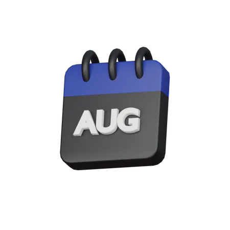 August  3D Icon