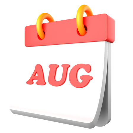 August  3D Icon