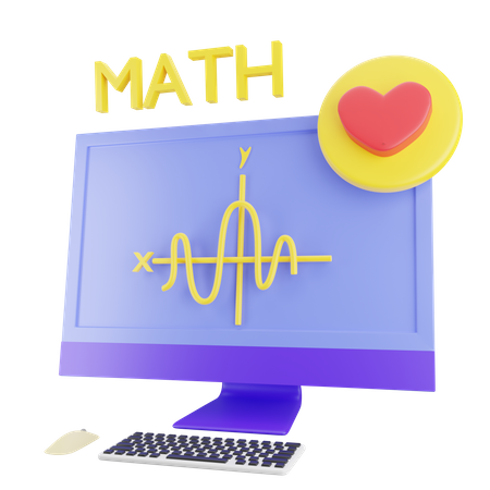 Aula de matemática on-line  3D Icon