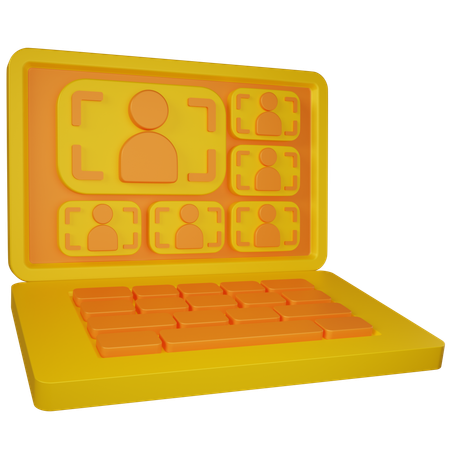 Aula en línea  3D Icon
