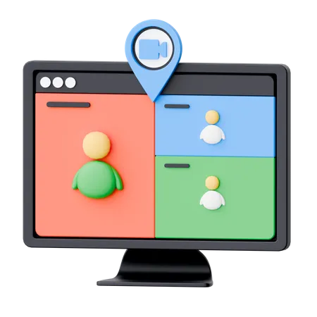 Aula on-line  3D Icon