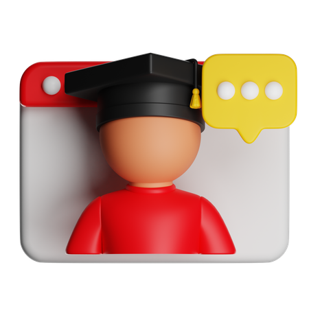 Aula on-line  3D Icon