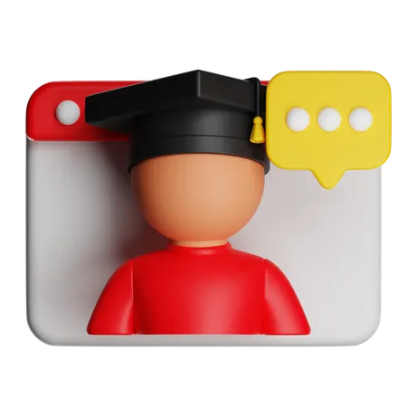 Aula on-line  3D Icon