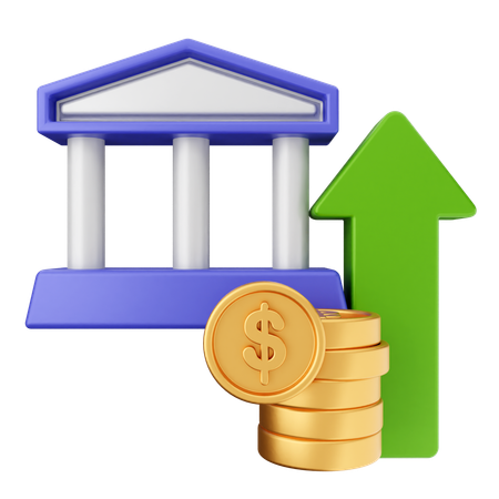 Aumentar el dinero financiero  3D Icon