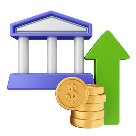 Aumentar el dinero financiero  3D Icon