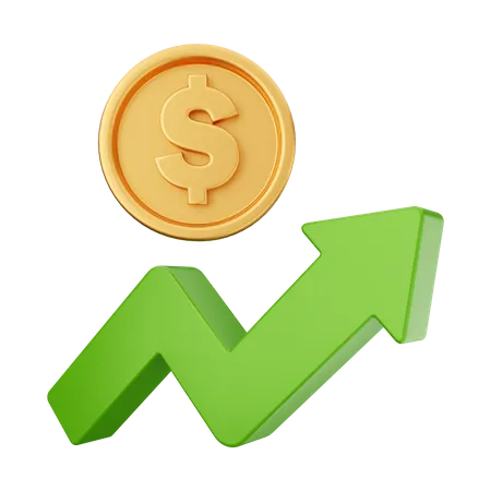 Aumentar dólar  3D Icon