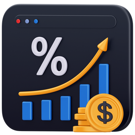 Aumentar o lucro  3D Icon