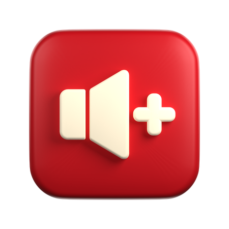 Aumentar o volume  3D Icon