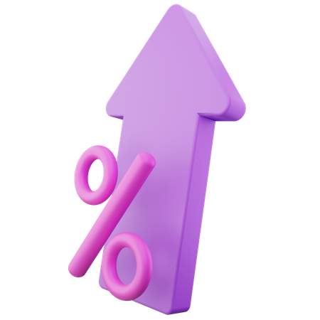 Aumento da taxa de juros  3D Icon
