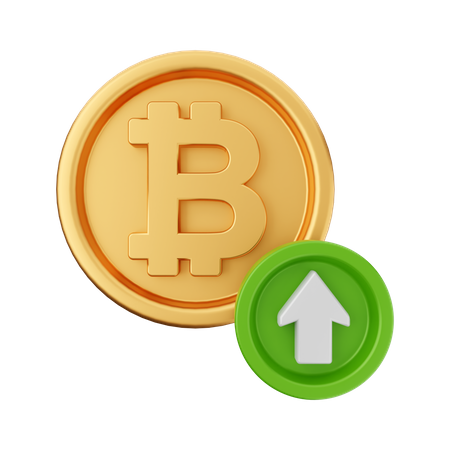 Aumento de bitcoins  3D Icon