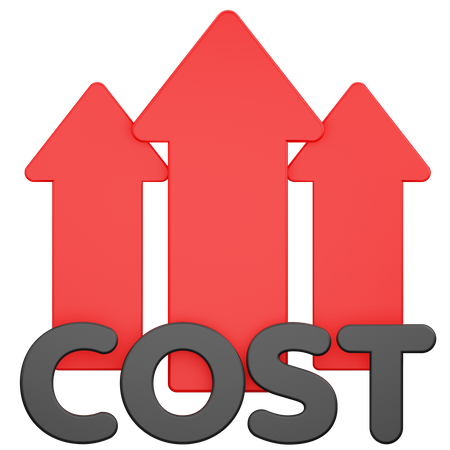 Aumento de costos  3D Icon