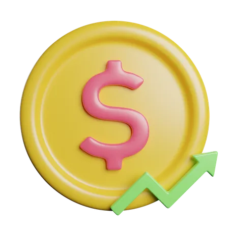 Aumento do dólar  3D Icon