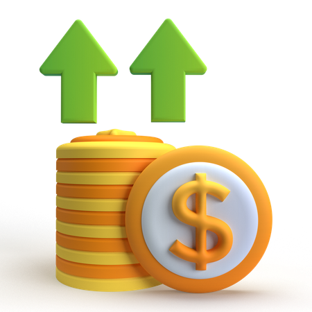 Ganancias  3D Icon
