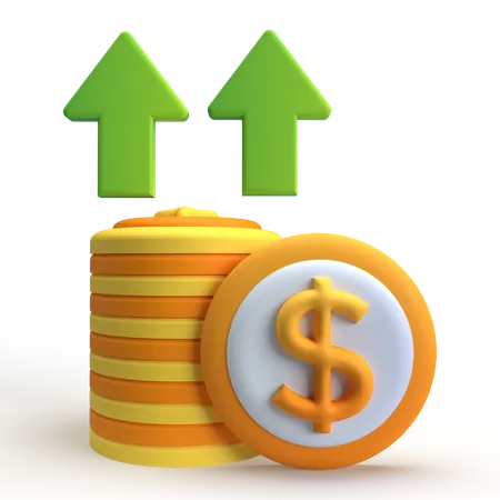 Ganancias  3D Icon