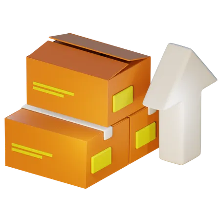 Aumento de pacote  3D Icon