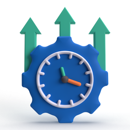 Aumento de produtividade  3D Icon