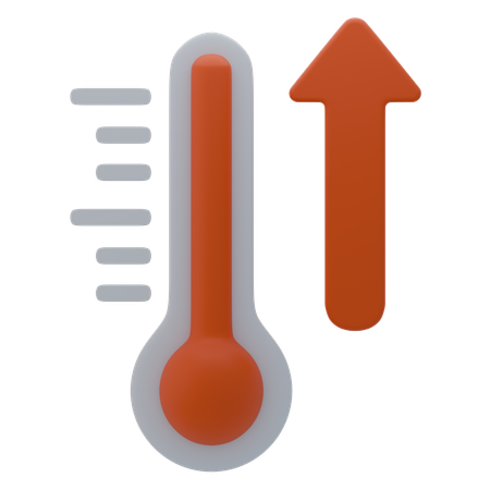 Aumento de temperatura  3D Icon