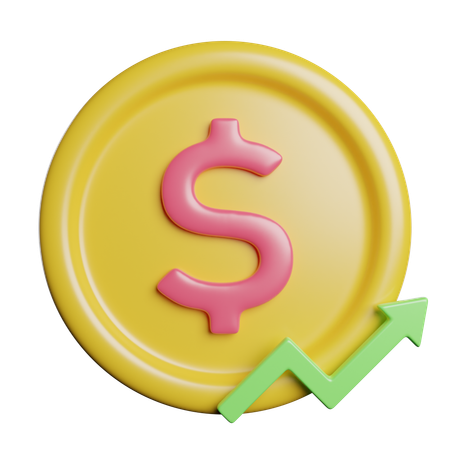 Aumento del dolar  3D Icon