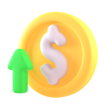 Aumento del dolar  3D Icon