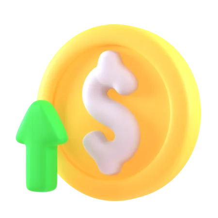 Aumento del dolar  3D Icon