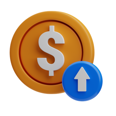 Aumento del dolar  3D Icon