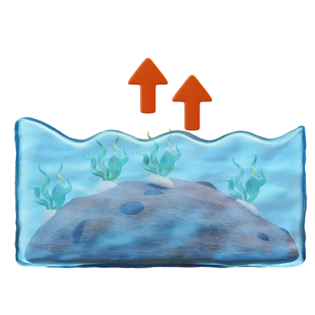 SUBIR EL NIVEL DEL MAR  3D Icon