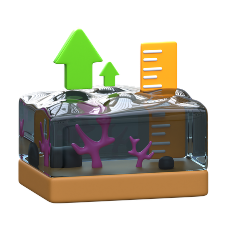 Aumento do nível do mar  3D Icon