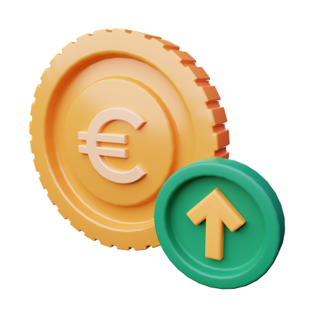 Aumento del euro  3D Icon