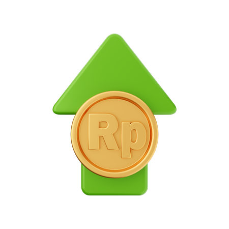 Aumentar rupia  3D Icon