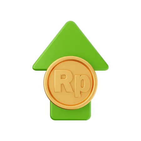 Aumentar rupia  3D Icon