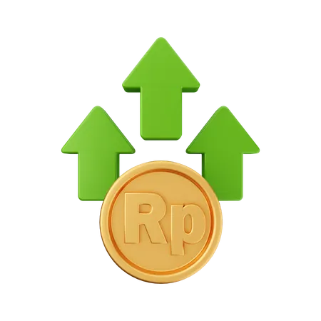 Aumentar rupia  3D Icon