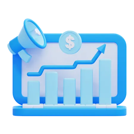 Incremento de ventas  3D Icon