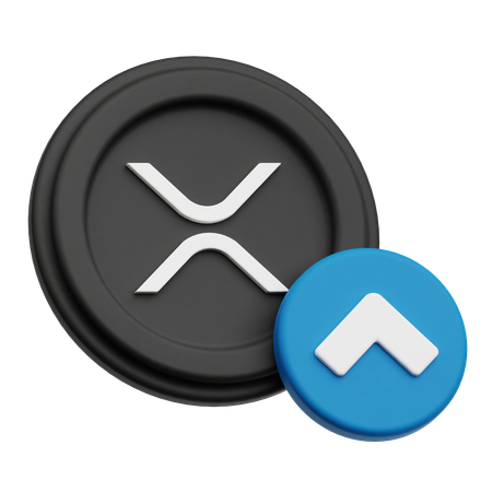 Aumentar la criptomoneda XRP  3D Icon