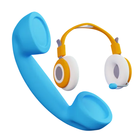 Auriculares telefónicos  3D Icon