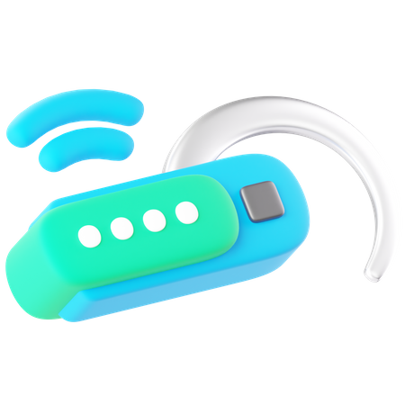 Auricular Bluetooth  3D Icon