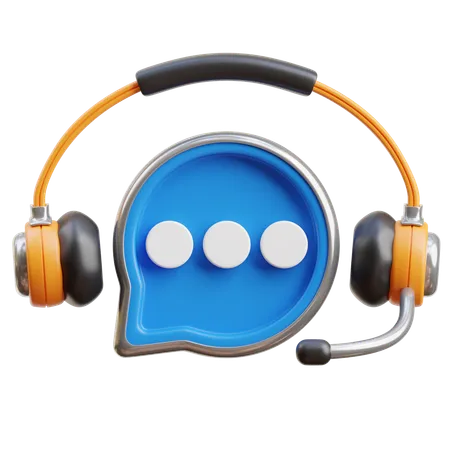 Auriculares de servicio al cliente  3D Icon