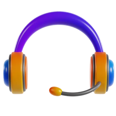 Auriculares de servicio al cliente  3D Icon