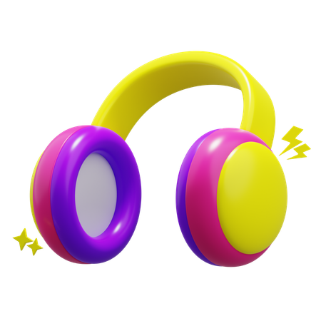 Musica con auriculares  3D Icon