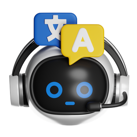 Auriculares traductores con IA  3D Icon