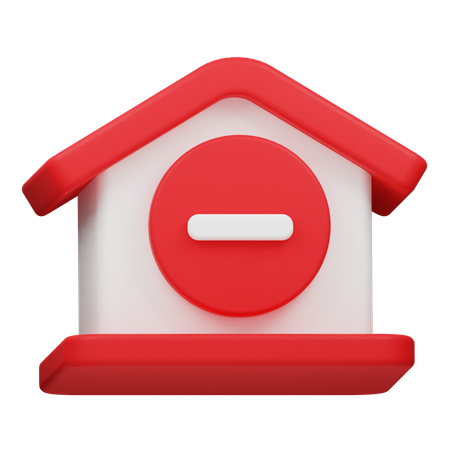 Aus dem Haus entfernen  3D Icon