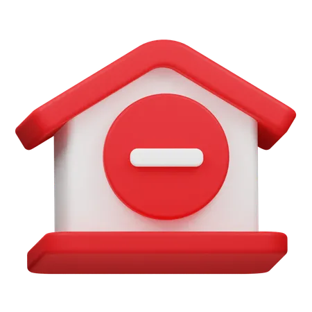 Aus dem Haus entfernen  3D Icon