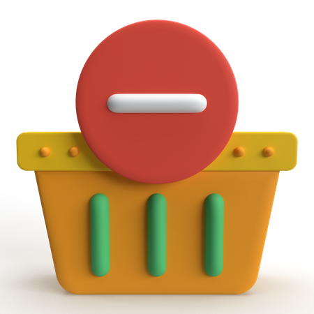 Aus dem Warenkorb entfernen  3D Icon