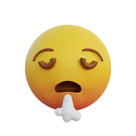 Ausatmender Seufzer  3D Emoji